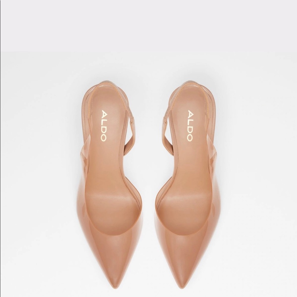 Aldo gweima clear nude sling back pumps